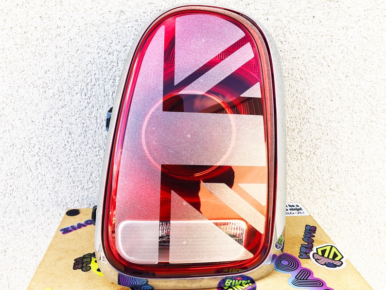 Etch Union Jack Rear Tail Light Cooper Accessory Stickers Etsy