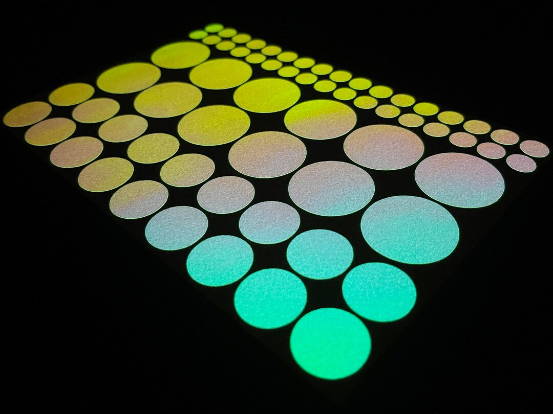 Opal Ras Sticker Polka Dot (assorted) OPAL Glow in the Dark Stickers Peel and Stick ...