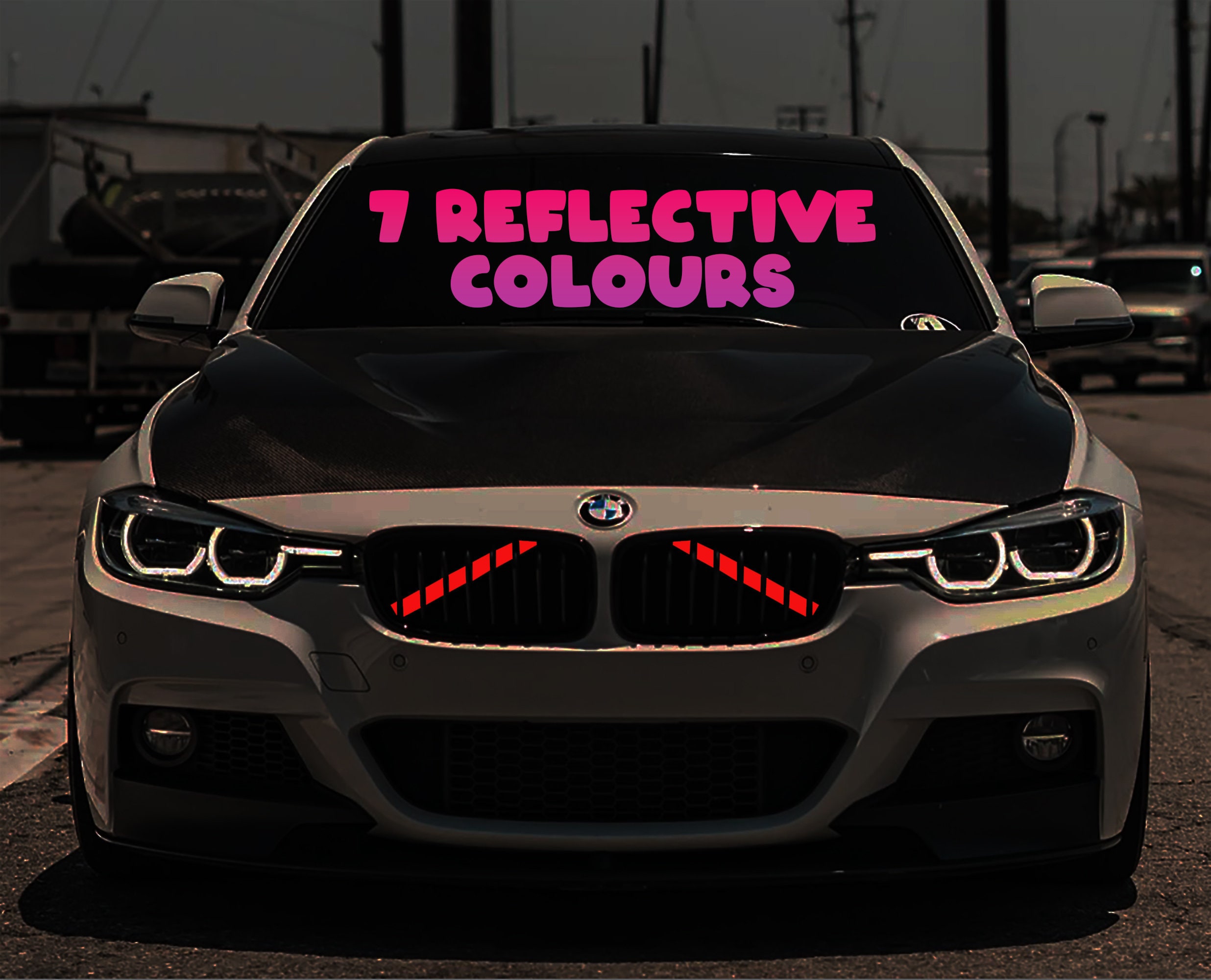 3 Colour Broken Stripe Set For Bmw - Vinyl Self Adhesive Graphic