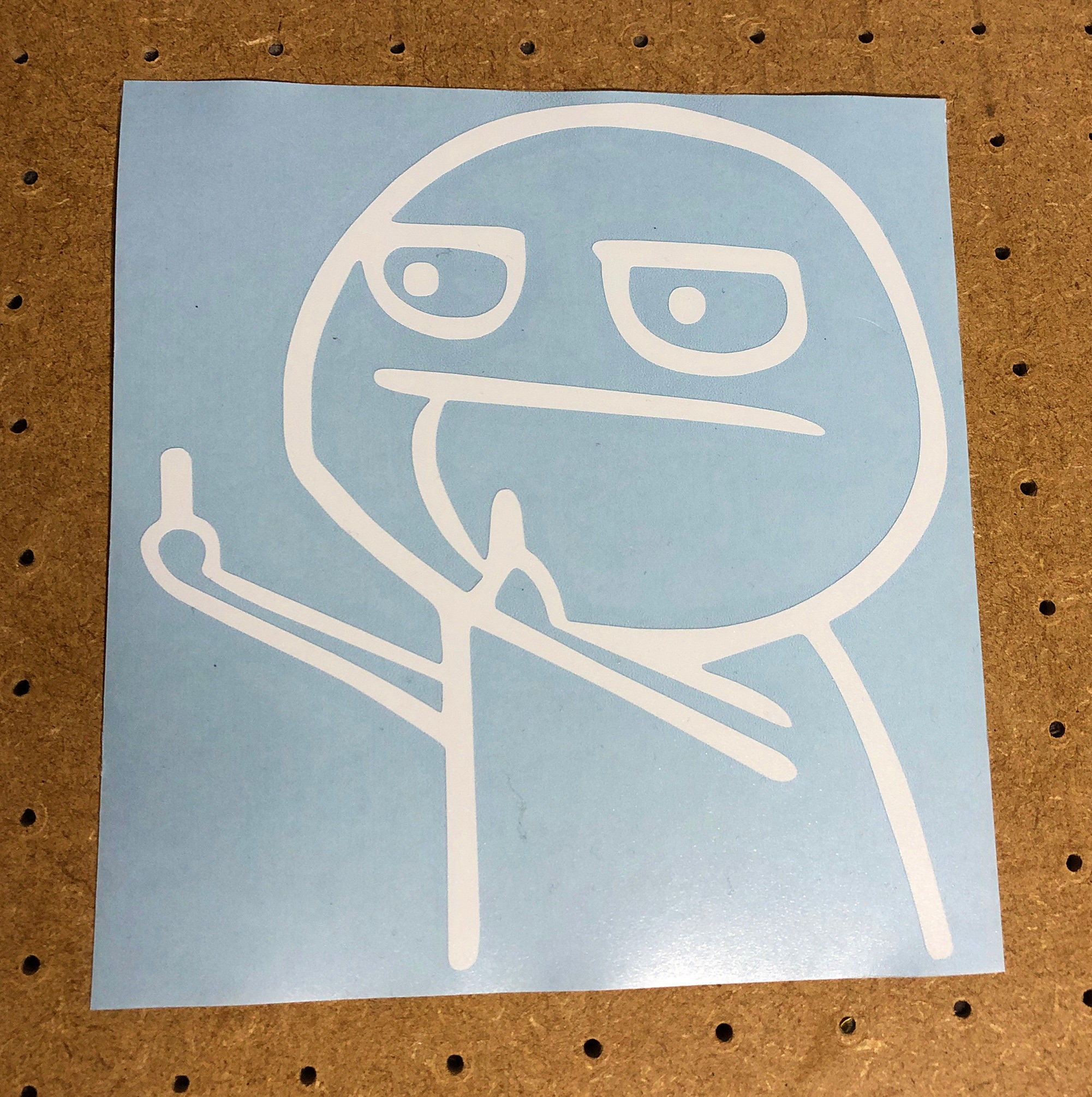 Middle Finger Man Sticker Middle Finger Dude Funny Die Cut Vinyl Sticker Decal for Car Window ...