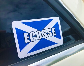 thumbnail interactive-video image 1 of Scotland Saltire Flag Wing Vinyl Decal - 130x30mm - Car, Van, Laptop 1 of 3