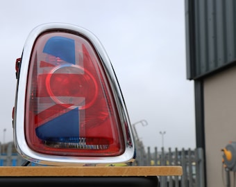 Red/Blue Union Jack Rear Tail Light Cooper Accessory Stickers Decals for MINI R56 R57 R58 R59