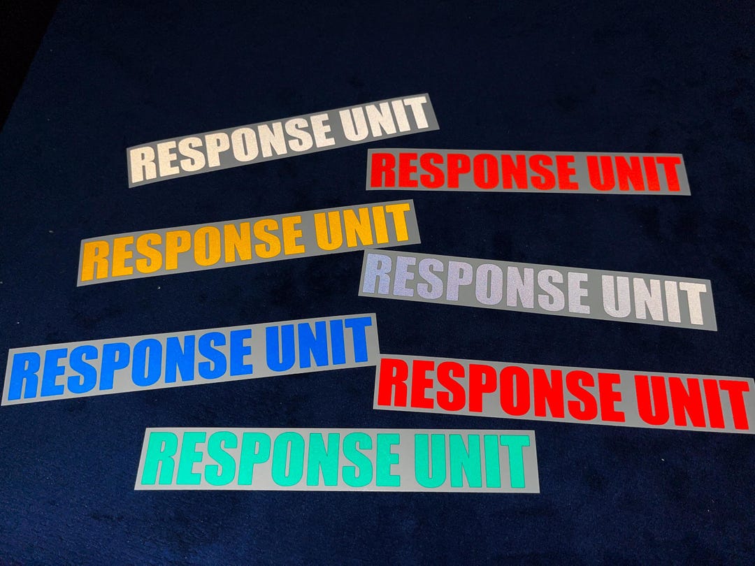 Receiving Unit Sticker RESPONSE UNIT SOLO Die Cut Reflective K9 Security Patrol Car Van ...