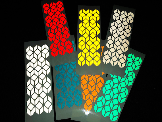 Decalcomanie Per Adesivi Per Bici Da Carico In Vinile Fustellato Con Striscia Riflettente Per Cerchioni Veloviz - Foto 4