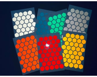 Veloviz Reflective Hexagon Die-Cut Vinyl Cargo Bike Stickers Decals