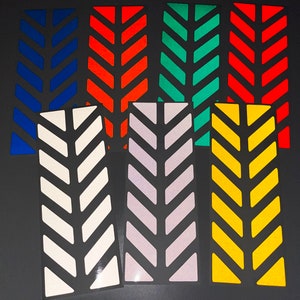 Veloviz Reflective Chevron Universal MOTORCYCLE PANNIER Stickers 25cm 2qty