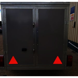 Reflective Red Triangle Trailer Motorhome Caravan Motorcycle Stickers 2QTY 110mm