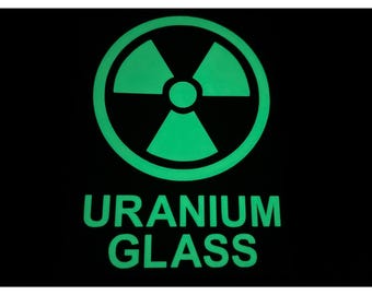 Glow In The Dark URANIUM GLASS Aufkleber
