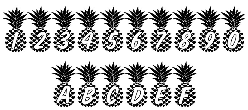 Reflective Pineapple Wheelie Bin House Number Die-Cut Vinyl Sticker Decal Recycling Food Caddy