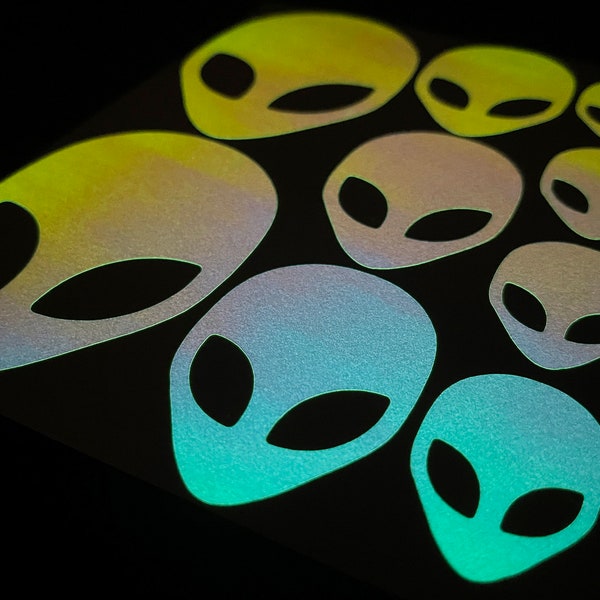 Alien Head (Assorted) OPAL Glow in the Dark Stickers Peel and Stick Light Switch Decals