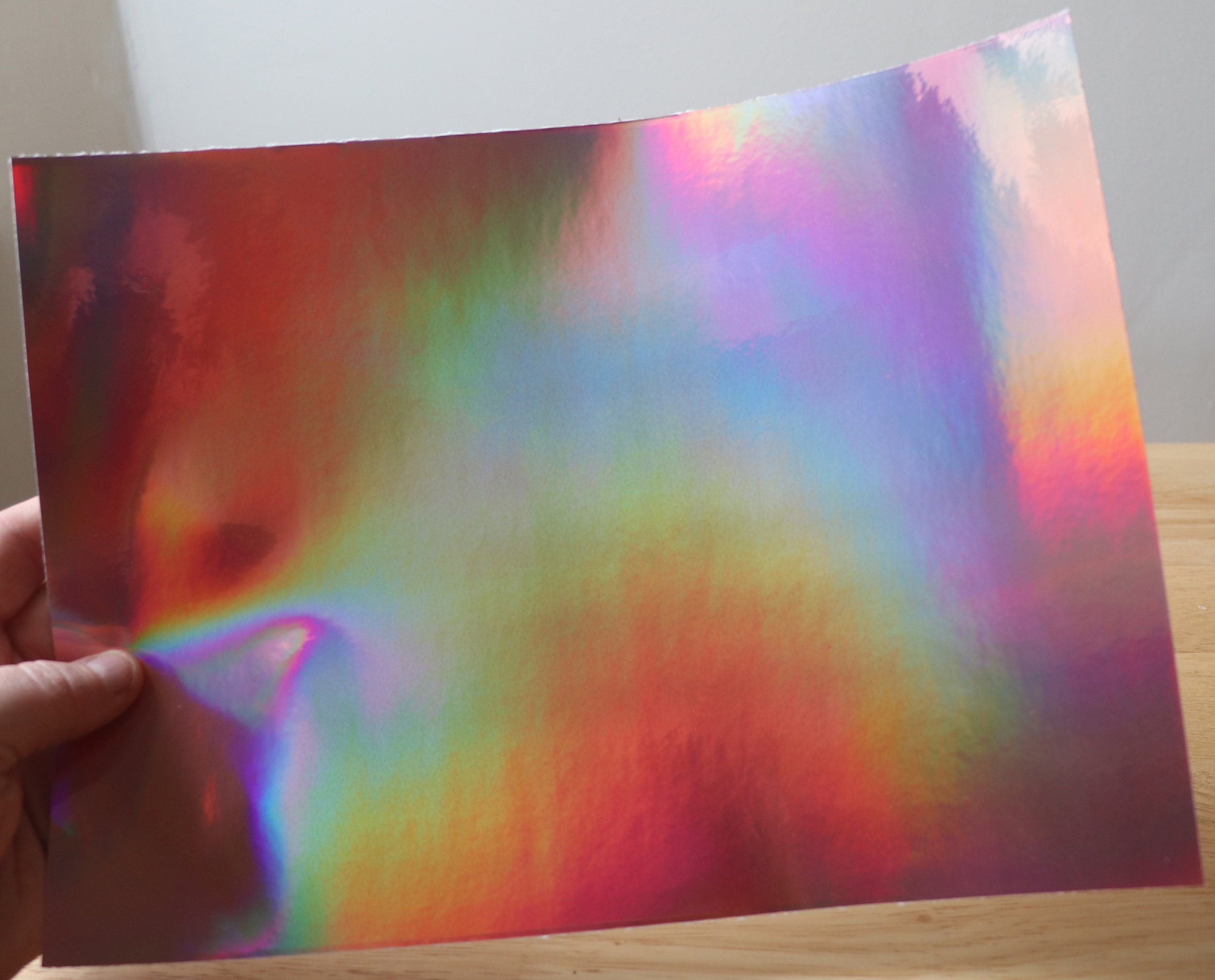 Iridescent A4 Sheet Rose Gold Rainbow Effect Self Adhesive Etsy