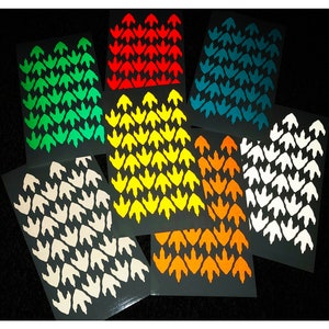 Veloviz Reflective Dinosaur Footprint (EXTRA SMALL) Die-Cut Vinyl Cargo Bike Stickers Decals