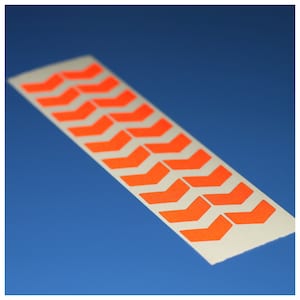 RED Reflective 1 Inch Chevrons (x20) Die-Cut Vinyl Stickers Decals - Motorcycle Car Bike Motorbike Caravan Trailer Motorhome Camper Truck