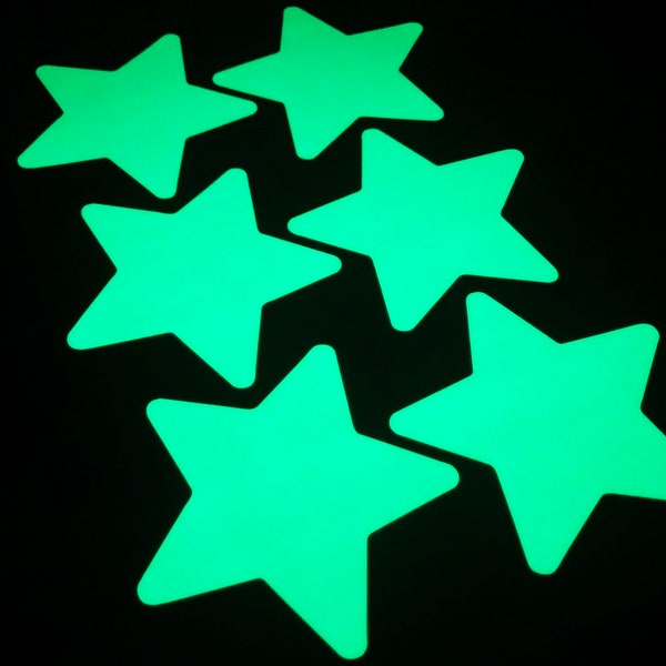 Glow In The Dark STARS (Large) Stickers Peel and Stick Decals