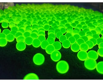 Uranium Vaseline Glass 10mm Green Yellow UV Reactive Marbles Marble