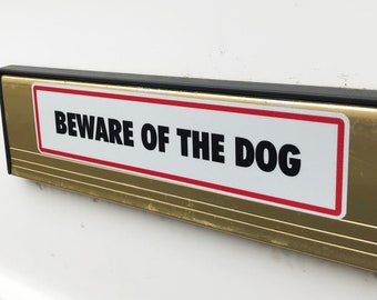 BEWARE OF DOG Reflective / Gloss Sticker