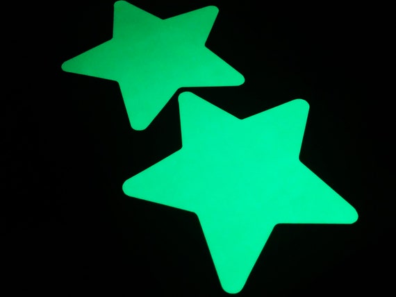 Glow in the Dark STARS extra Large Stickers Peel and Stick Decals