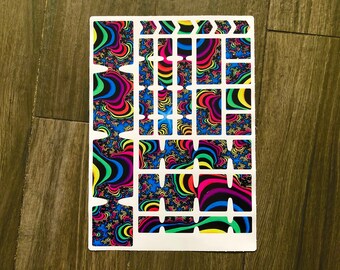 Bicycle Frame Protection Tape Decal Sticker Vinyl Film for MTB BMX EBIKE Trippy Stripes