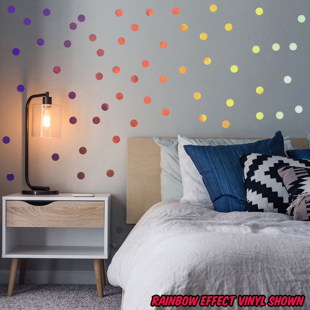 Polka Dot Holographic and Gloss Wall Art Stickers Decals for Baby ...