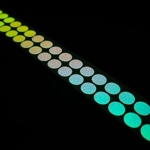 Glow In The Dark OPAL Circle Round Dot Dimmer Light Switch Stickers x34
