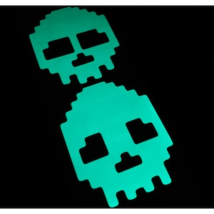 Skull (Large) Glow in the Dark Stickers Peel and Stick Decals