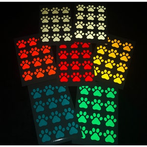 Veloviz Reflective Paw Print A5 Die-Cut Vinyl Cargo Bike Stickers Decals