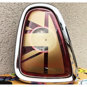 GOLD ETCHED Union Jack Rear Tail Light Cooper Accessory Stickers Decals for MINI R56 R57 R58 R59