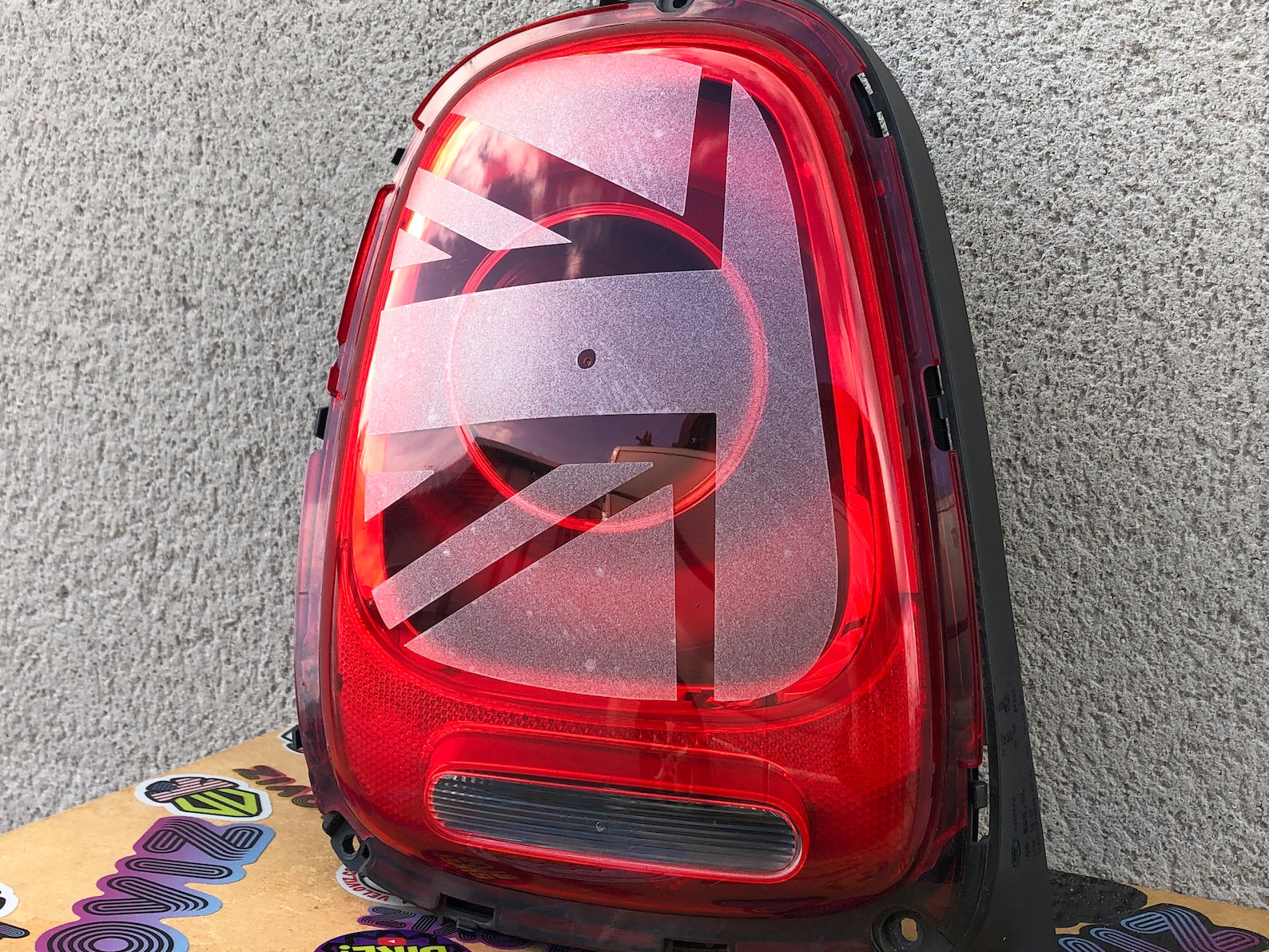 ETCHED Union Jack Rear Tail Light Cooper Stickers Decals for MINI F55 ...