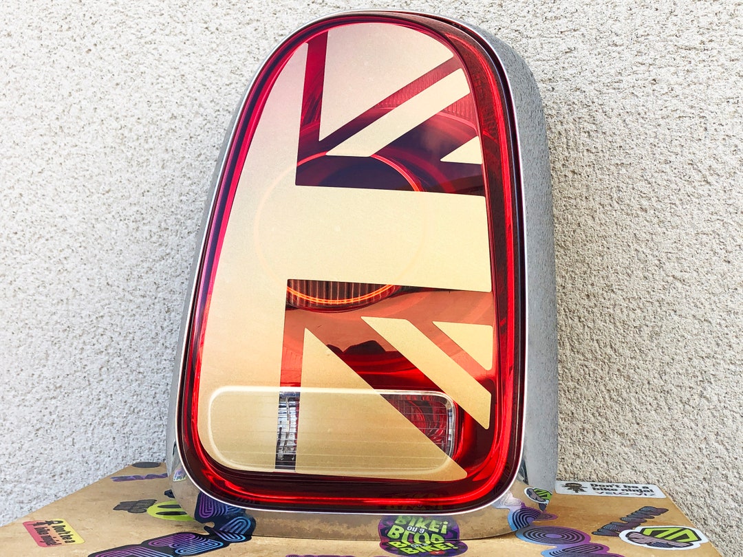 Gold Etch Union Jack Rear Tail Light Cooper Accessory Stickers Etsy