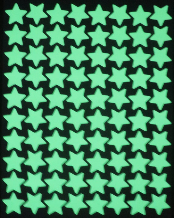 Glow in the Dark Star Stickers A5 Sheet Peel and Stick - Etsy