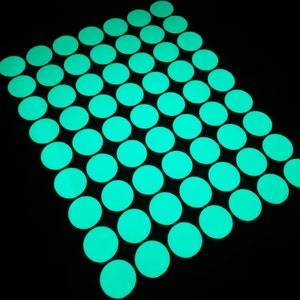 Glow In The Dark POLKA DOT (Medium) Stickers Peel and Stick Decals