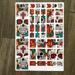 Film vinyle autocollant de protection de cadre de vélo pour VTT BMX EBIKE Sugar Skulls 5