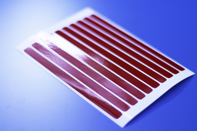 RED Reflective Strip x10 Diecut Vinyl Stickers Decals Car Etsy