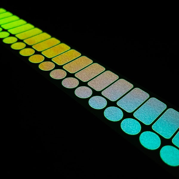 Glow In The Dark OPAL Mixed Light Switch Stickers Round Rocker Dimmer