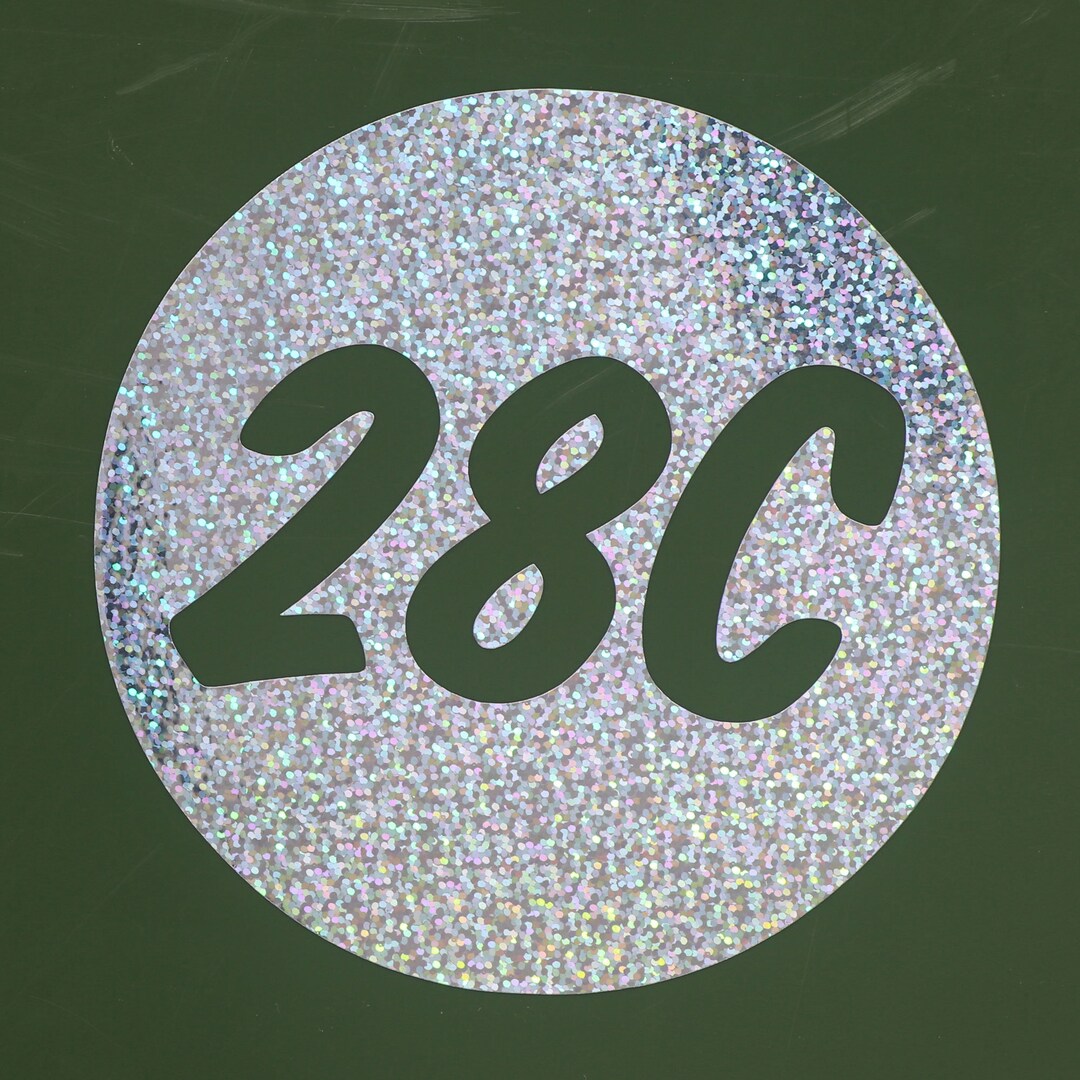 Circle Wheelie Bin House Number Sticker Sparkle *effect* - Etsy