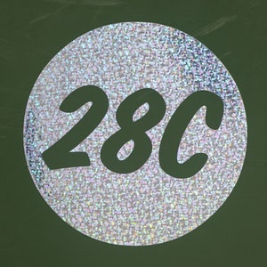 Circle Wheelie Bin House Number Sticker Sparkle *effect*