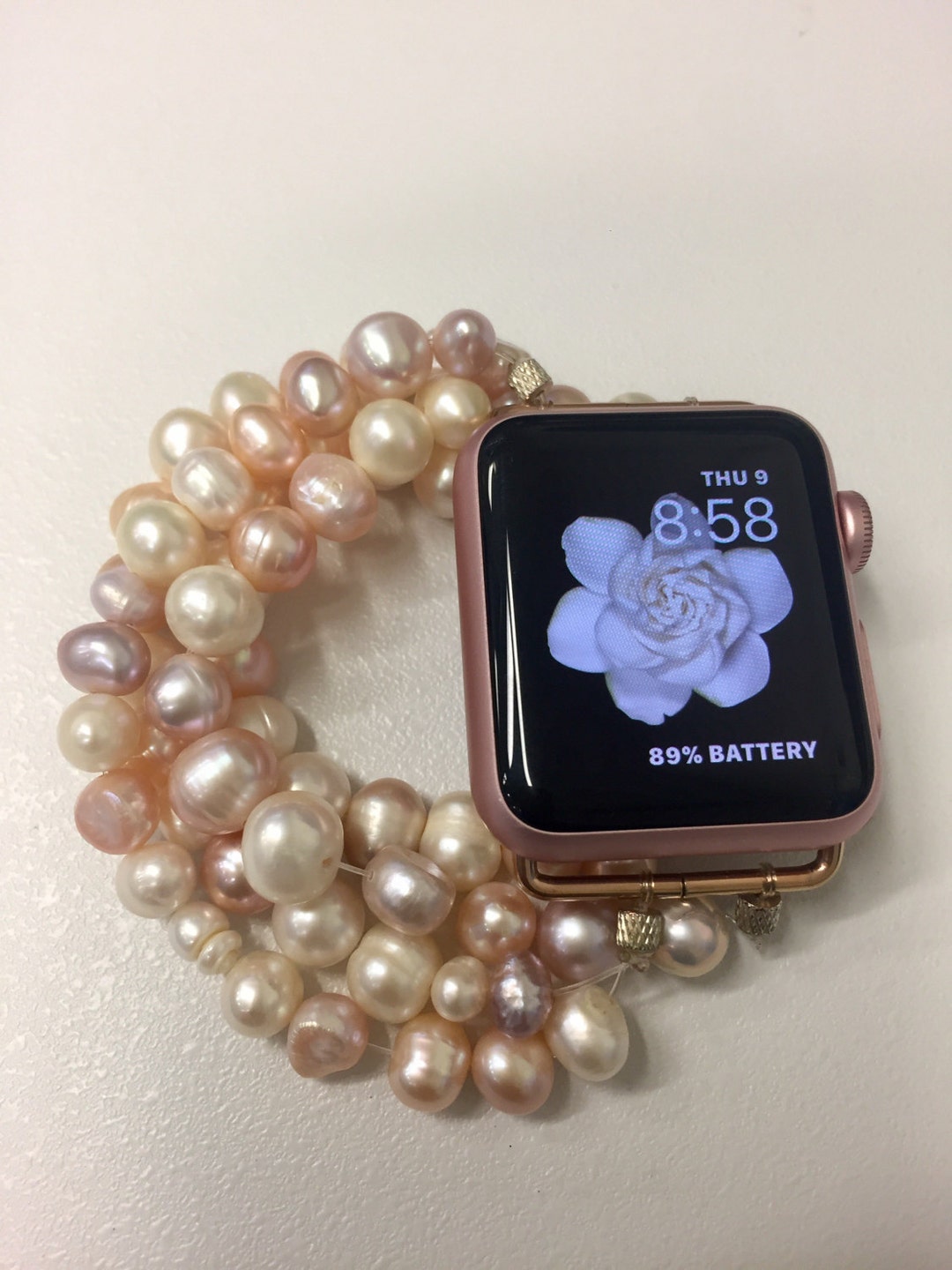 Apple Watch Iwatch Natural Freshwater Band - Etsy