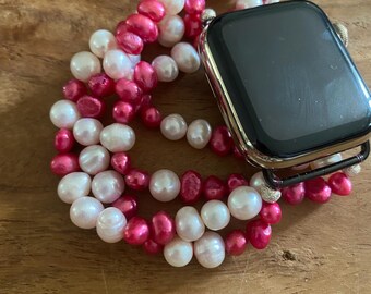 Apple Watch Iwatch Natural Freshwater Band - Etsy display picture 1