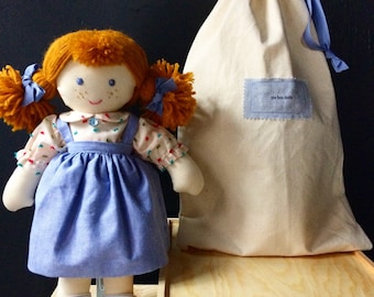 Dalia Rag Doll | Custom Rag Doll | Removable Clothes | Handmade