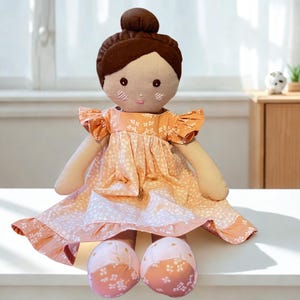 Custom Handmade Soft Cloth Rag Doll Heirloom Personalized Girl