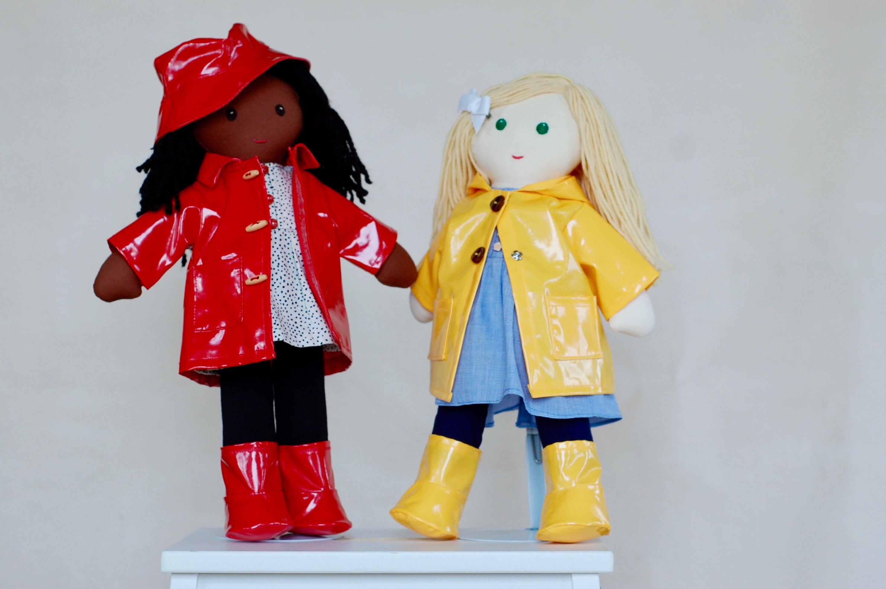 Custom Rag Doll With Rain Coat Hat and Boots Puddle Jumpers - Etsy