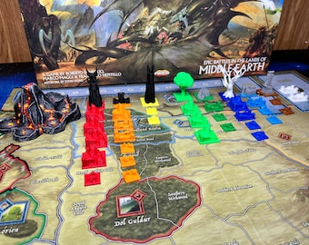 War of the Ring 2nd Ed. Fortalezas, pueblos, ciudad, Monte del Destino, piezas de juego