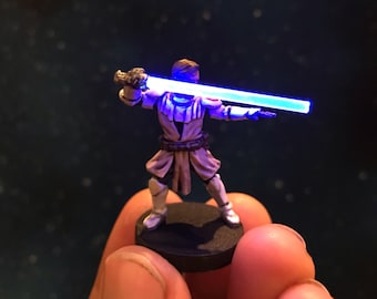 Star Wars Legion: Obi-Wan Kenobi geschilderd miniatuur met LED-lichtzwaard