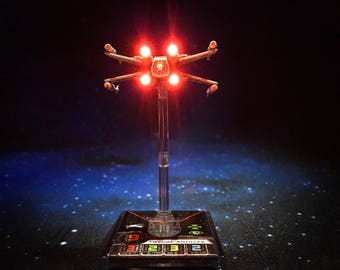 Star Wars X-Wing Miniatures: T-65/T-70 X-Wing LED Engine Modification (1st or 2nd Edition)
