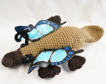 Handcrafted Readymade Amigurumi Platypus Platyfly Mascot Plush