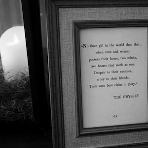 Poster The Odyssey Husband Wife Home Quote, Printable Art, Book Page Design - *DIGITAL DOWNLOAD* (24x36 and 30x40)