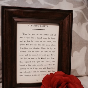 Poster &quot;Sleeping Beauty&quot; Happily Ever After Quote,  Printable Book Page Design, Nursery Art - *DIGITAL DOWNLOAD* (24x36 AND 30x40 sizes)