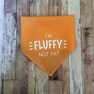 I&#39;m Fluffy Not Fat - Dog Bandana