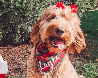 The Christmas - Personalized Flannel Dog Bandana