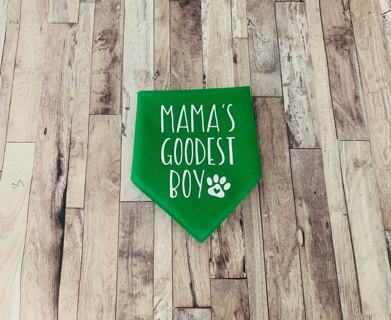 Mama's Goodest Boy Dog Bandana Funny Boy Dog Bandana Etsy